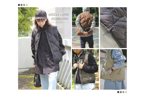 【Pick up item】MIDDLE LAYER DOWN VEST