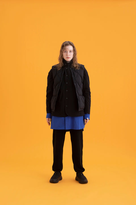 MIDDLE LAYER DOWN VEST- #01(BLACK)
