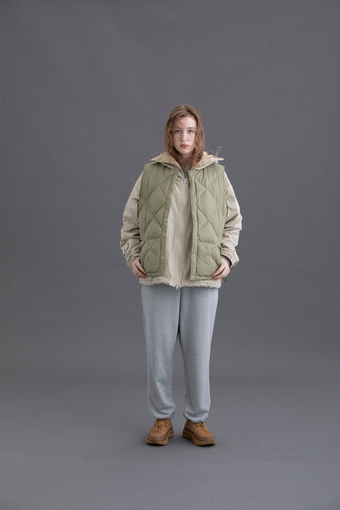 MIDDLE LAYER DOWN VEST- #10(CHARCOAL)