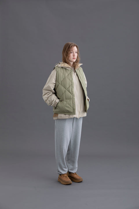 MIDDLE LAYER DOWN VEST- #10(CHARCOAL)