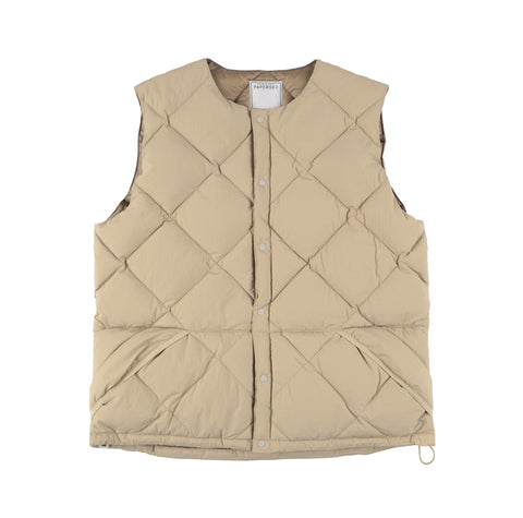 MIDDLE LAYER DOWN VEST- #01(BLACK)