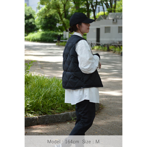 MIDDLE LAYER DOWN VEST- #01(BLACK)
