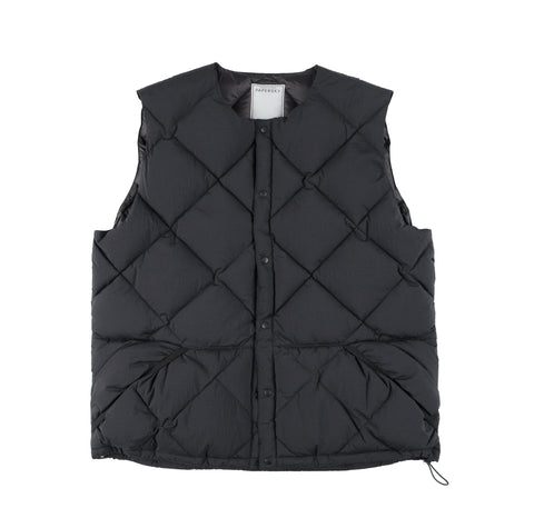 MIDDLE LAYER DOWN VEST- #01(BLACK)