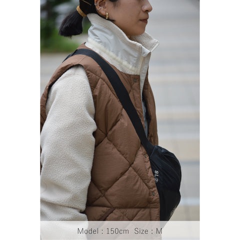 MIDDLE LAYER DOWN VEST- #80(BROWN)