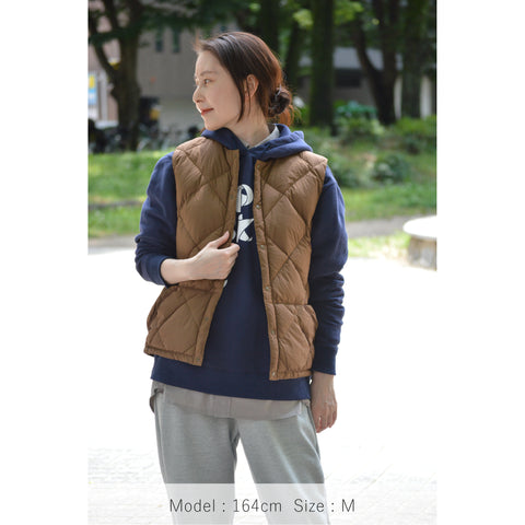 MIDDLE LAYER DOWN VEST- #80(BROWN)