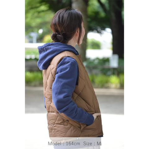 MIDDLE LAYER DOWN VEST- #80(BROWN)