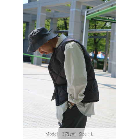 MIDDLE LAYER DOWN VEST- #10(CHARCOAL)