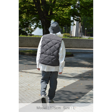 MIDDLE LAYER DOWN VEST- #10(CHARCOAL)