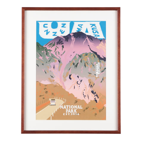 National Parks of Japan POSTER & FRAME (PAPERSKY with chalkboy) - #A1(阿苏九重)