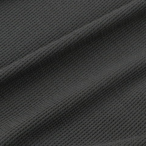 MERINO WAFFLE LONG T-SHIRT-01（BLACK）
