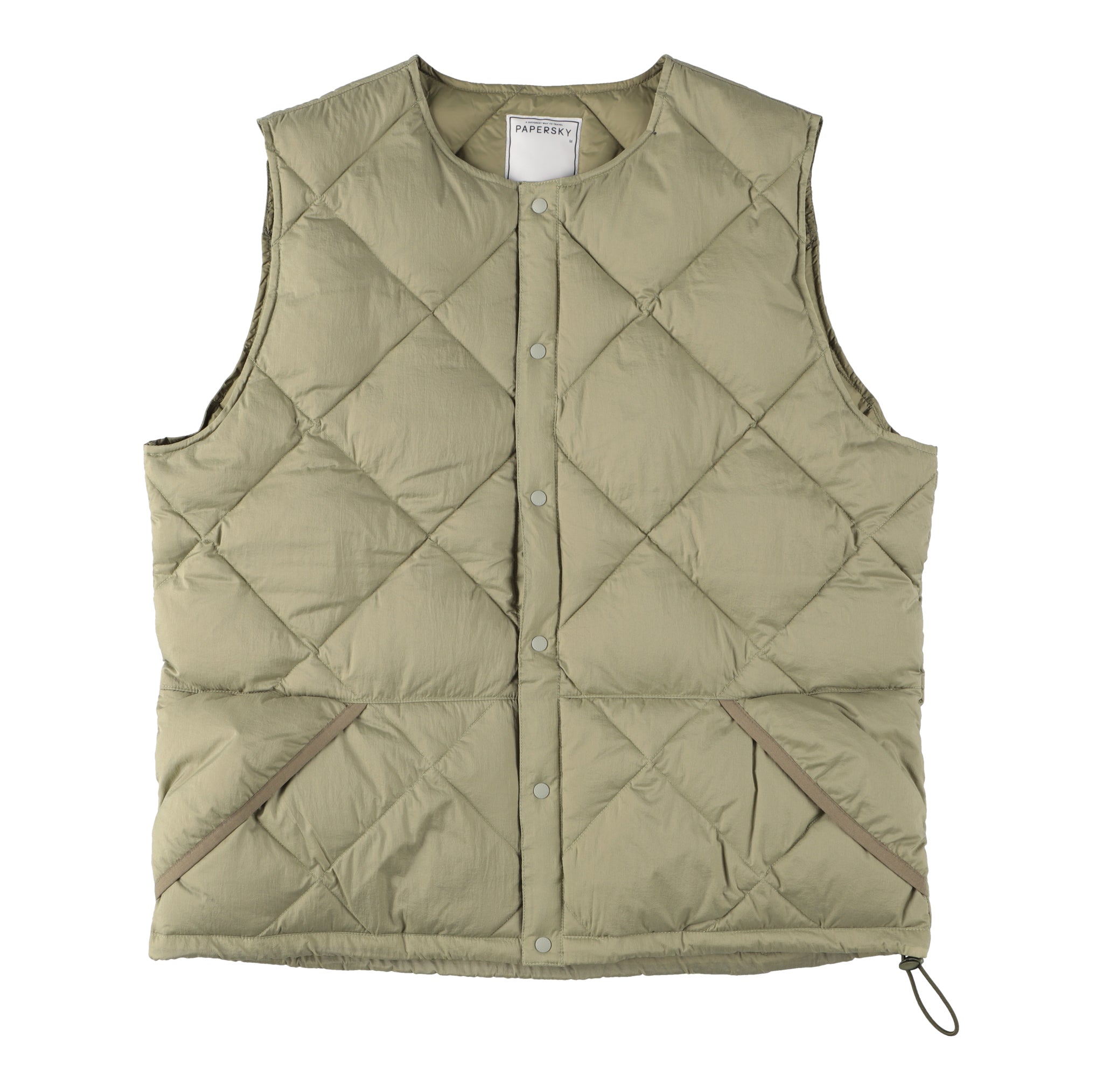 Middle Layer Down Vest- #67 (Light Khaki) – PAPERSKY WEAR STORE