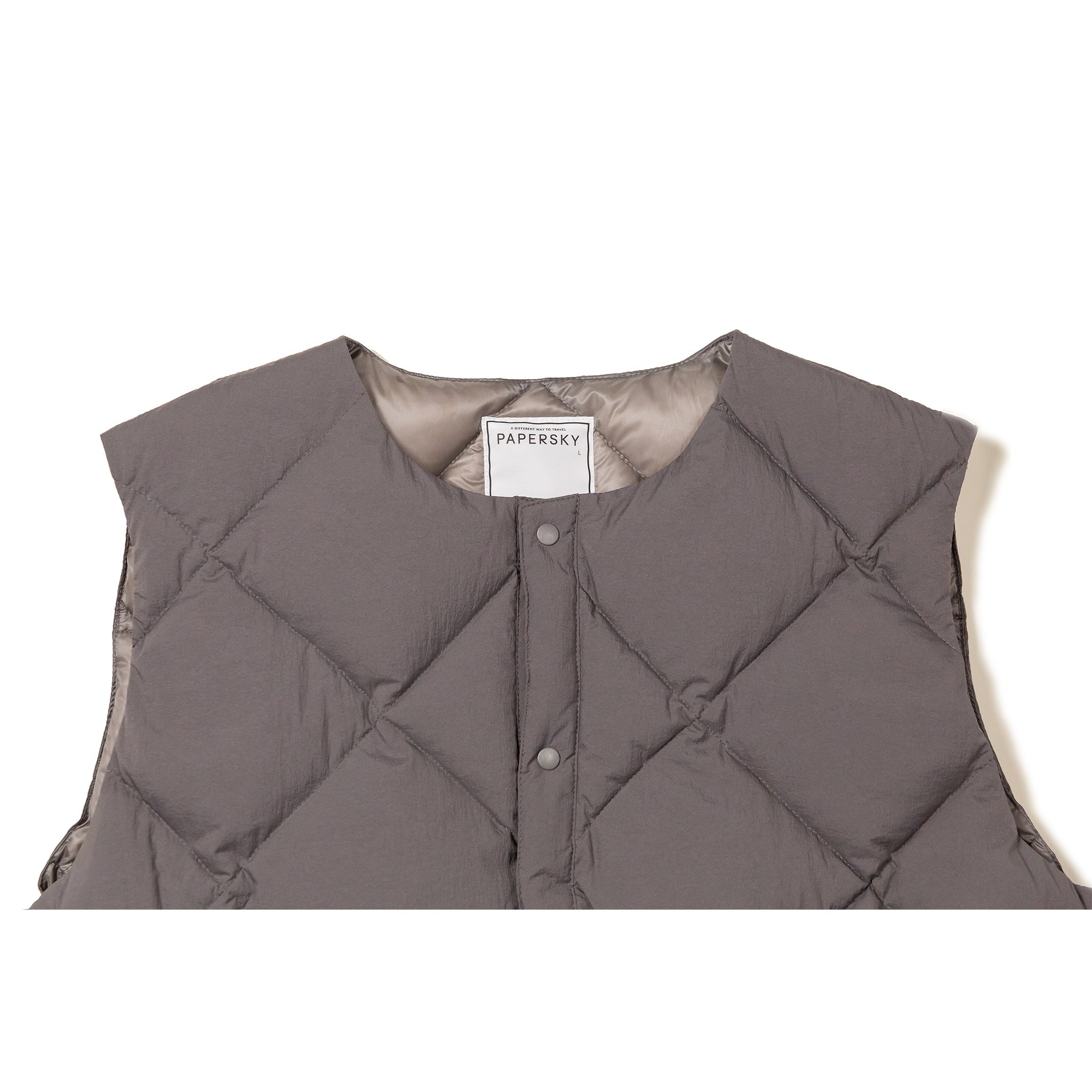 Middle Layer Down Vest- #82 (Beige) – PAPERSKY WEAR STORE