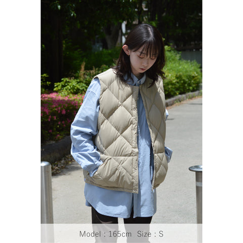 Middle Layer Down Vest- #82 (Beige)