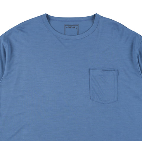 Merino multi sleeve sleeve t-shirt-79 (blue)